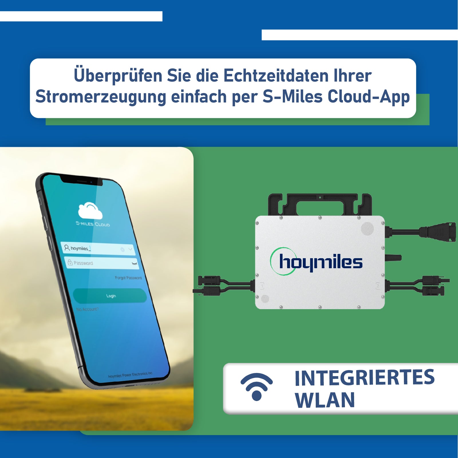 1000W Balkonkraftwerk mit Hoymiles HMS - 800W - 2T Upgradefähiger WIFI Wechselrichter - STROMDAO / Corrently