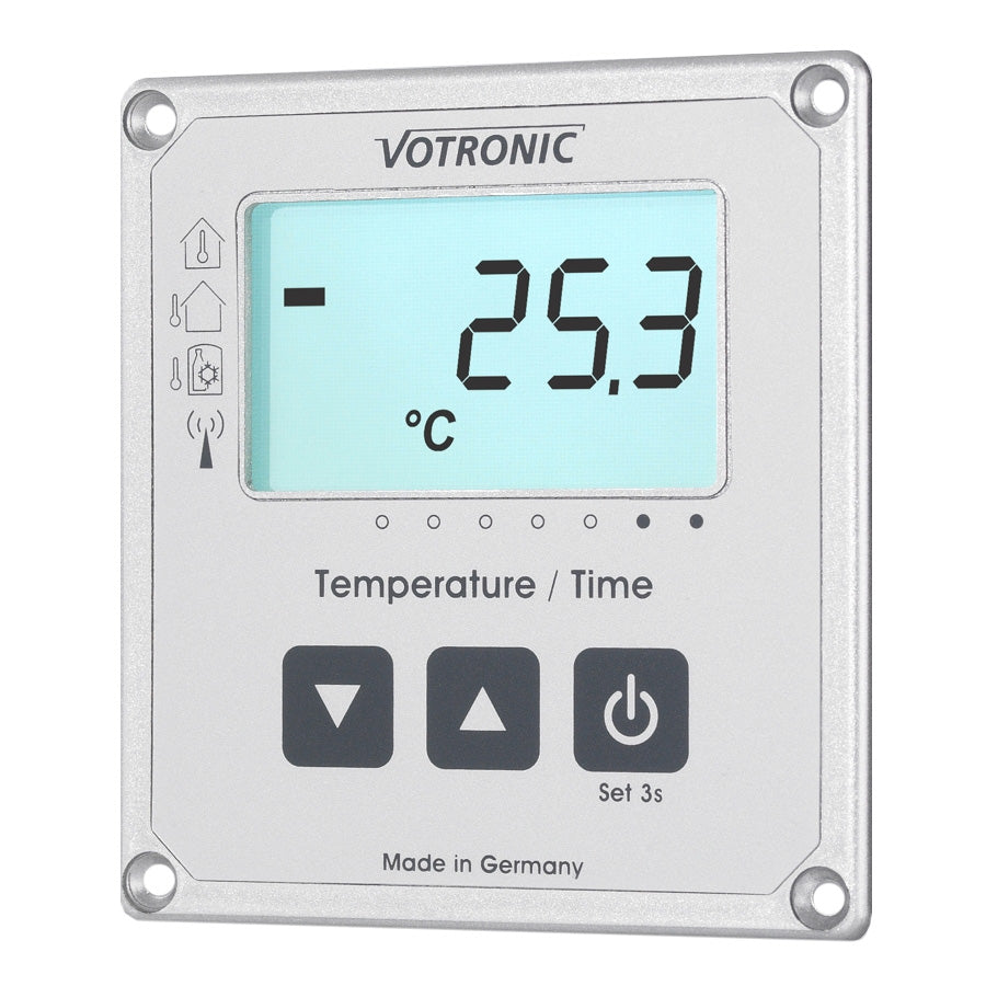 Votronic 11253 LCD-Thermometer / Uhr S Anzeige Marineversion