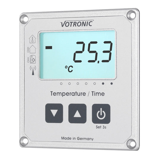 Votronic 11253 LCD-Thermometer / Uhr S Anzeige Marineversion