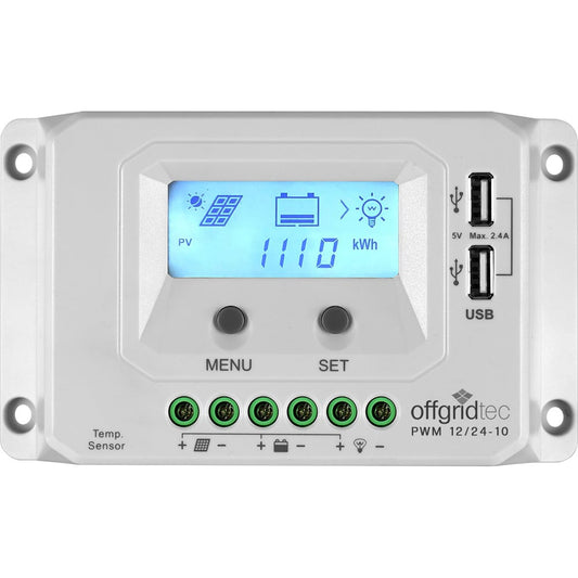 Offgridtec PWM Pro Laderegler 12V/24V 10A USB