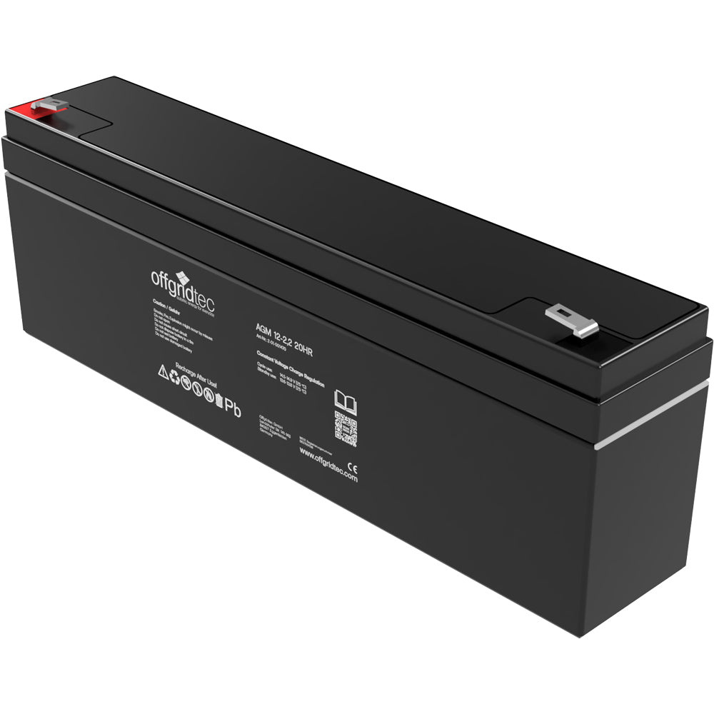 Offgridtec® AGM 2,2Ah 20HR 12V - Solar Batterie Akku Extrem zyklenfest