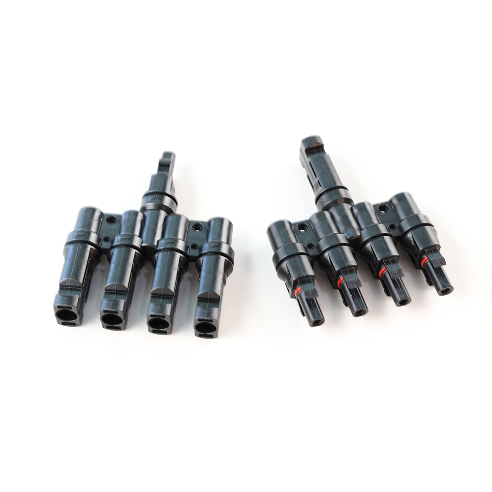 Offgridtec 4-fach Abzweigbuchsen T-Stecker Solarstecker (Paar)