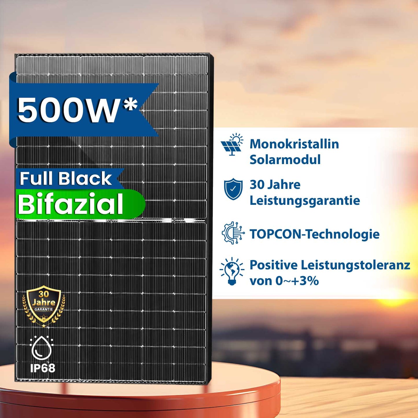 All in one 2000W Balkonkraftwerk mit Speicher Komplettset 3,2 kWh Anker Pro Speicher (Variante: Montagematerial: Balkongeländer (eckig))