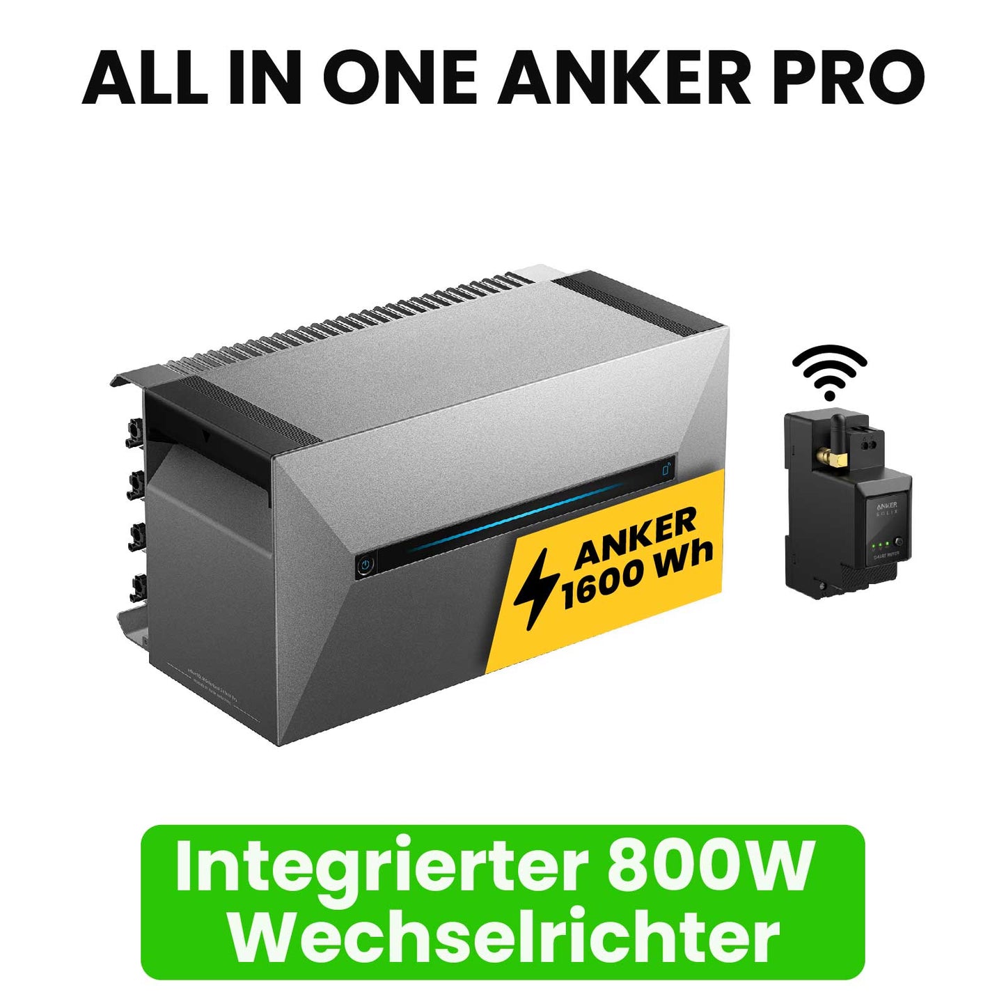 Anker Speicher SOLIX Solarbank 2 E1600 PRO - PV 1,6 kWh Solarspeicher für Balkonkraftwerk