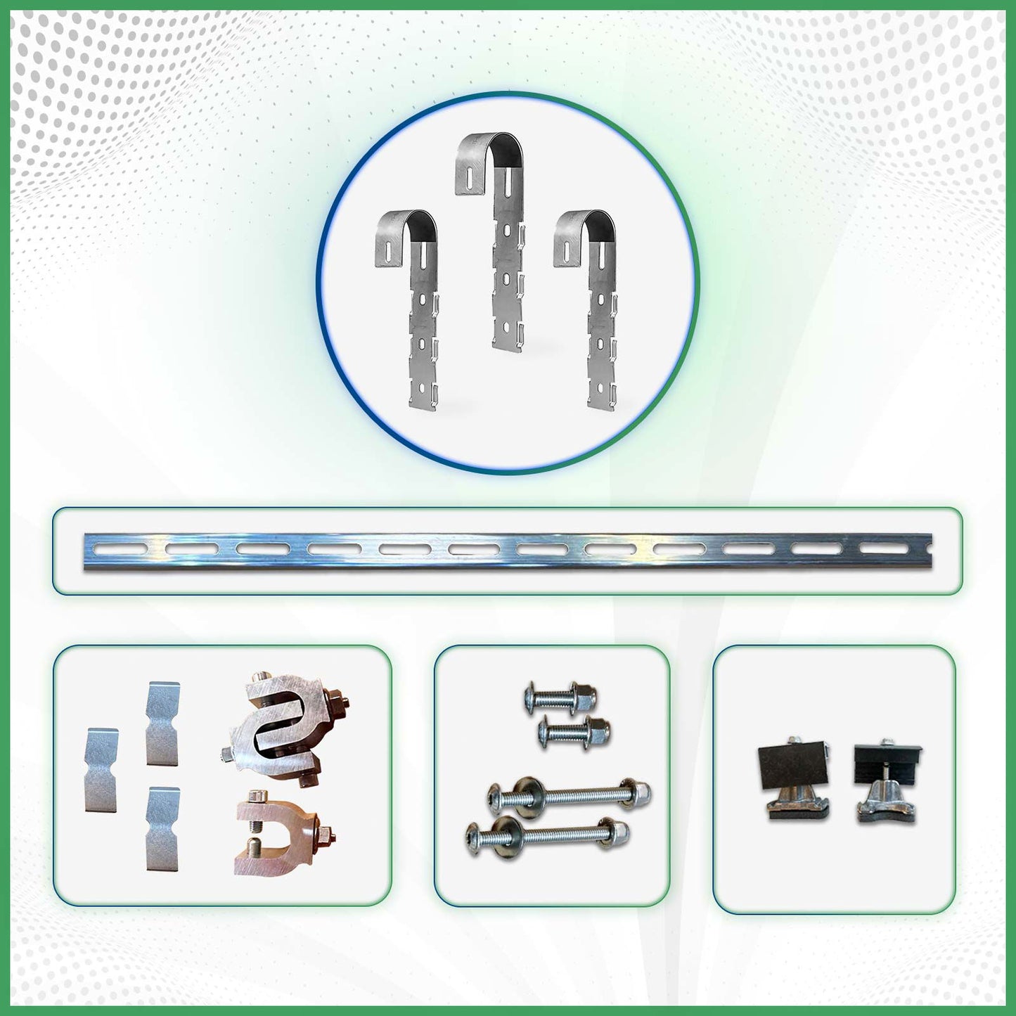 Solar Hook Balkongeländer Rund (380/390/400/410W) für 2 Module