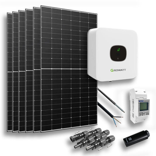 2,58kW Direkteinspeisung Solaranlage Longi Solarmodul - Growatt MIC - 2000 TL - X Wifi - STROMDAO / Corrently