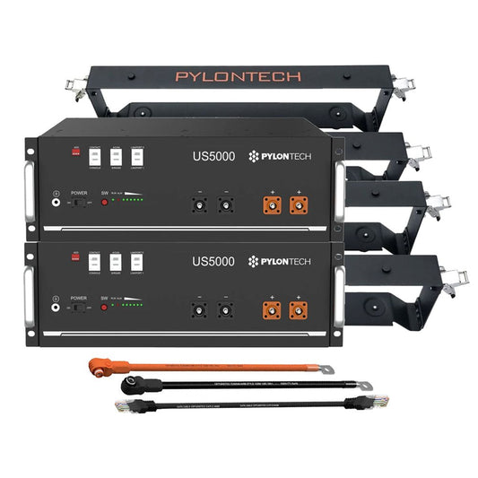 2x Pylontech US5000 LiFePO4 48V + Brackets + Anschlusskabel 9,6kWh Speicherpaket - STROMDAO / Corrently