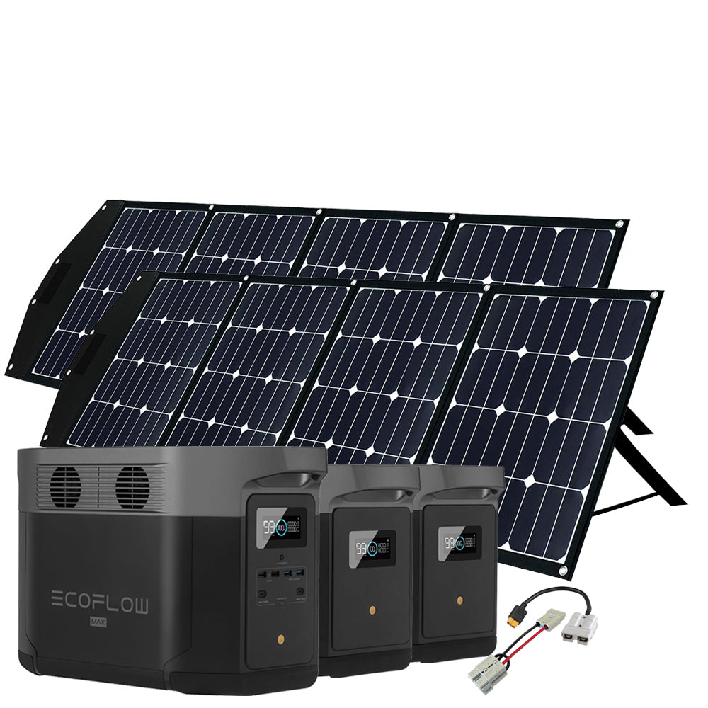 SparBundle EcoFlow Delta Max 1600 + 2 x 180W FSP-2 Offgridtec® Faltbares Solarmodul + 2 x Delta Max Erweiterungsakku 2016Wh