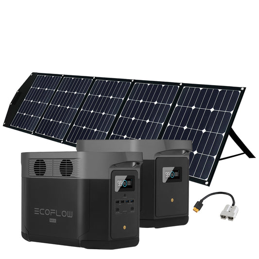 SparBundle EcoFlow Delta Max 2000 + 225W Offgridtec® Faltbares Solarmodul + Erweiterungsakku 2016Wh