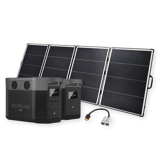 SparBundle EcoFlow Delta Max 2000 + 400W Offgridtec® Faltbares Solarmodul + Erweiterungsakku 2016Wh