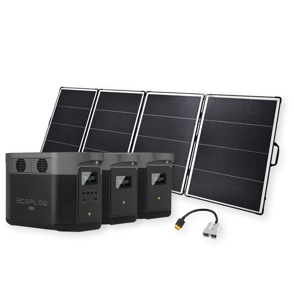 SparBundle EcoFlow Delta Max 2000 + 400W Offgridtec® Faltbares Solarmodul + 2x Erweiterungsakku 2016Wh