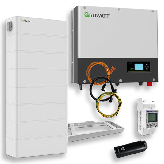 Growatt Nachrüstsatz 12,8kWh für bestehende PV Anlagen 3-phasig SPA 5000 Hybrid-Inverter LiFePO4-Speicher