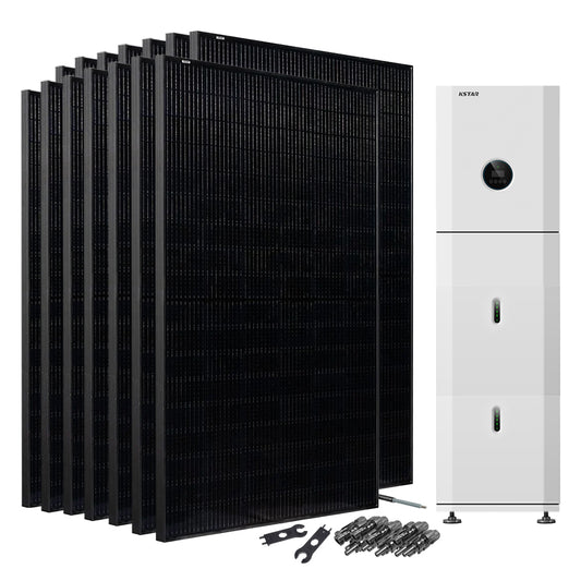 Offgridtec KStar 10,2kWh ESS Hybrid-System 6,45kWp Luxen Bifazial Full Black 3-phasig