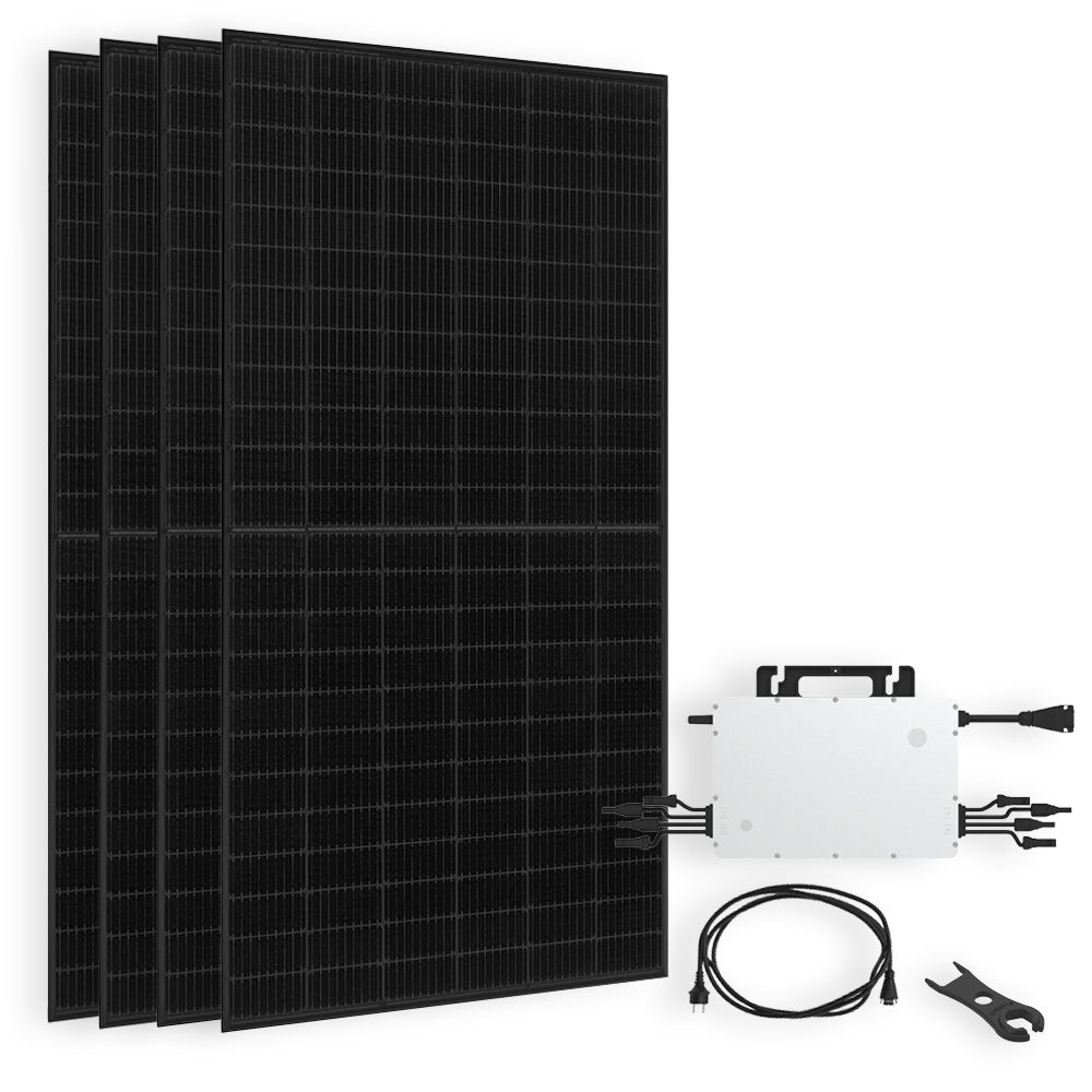 Offgridtec® Solar-Direct 1800W HMS-2000-4T Solaranlage Full Black Hausnetz-Einspeisung - 5m Anschlusskabel