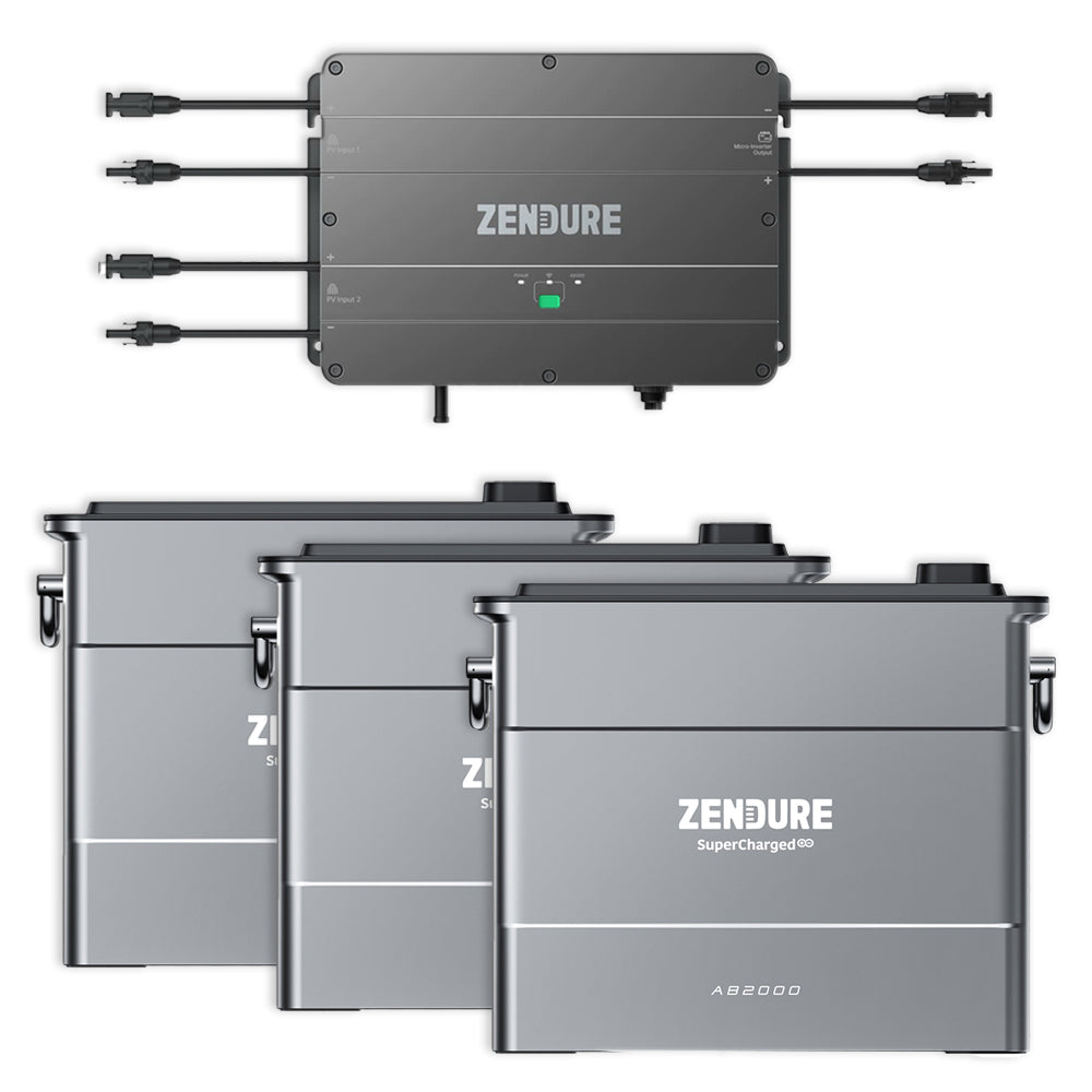 Zendure SolarFlow Set 5,76kWh Smart PV Hub 1200 MPPT mit 3x AB2000 Erweiterungsbatterie