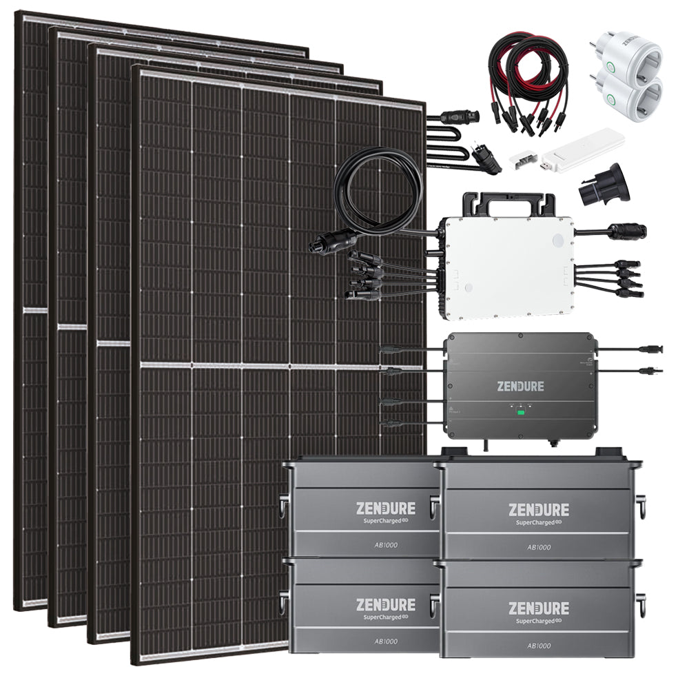 Offgridtec Solaranlage 3,84 kWh 1720W HM-1500 DTU-WLite Trina Vertex-S 430 Mini-PV Hausnetz- Einspeisung