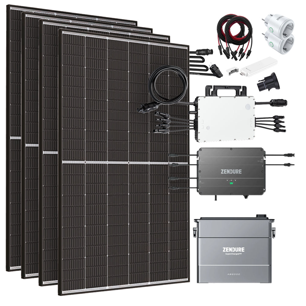 Offgridtec Solaranlage 1,92 kWh 1720W HM-1500 DTU-WLite Trina Vertex-S 430 Mini-PV Hausnetz-Einspeisung