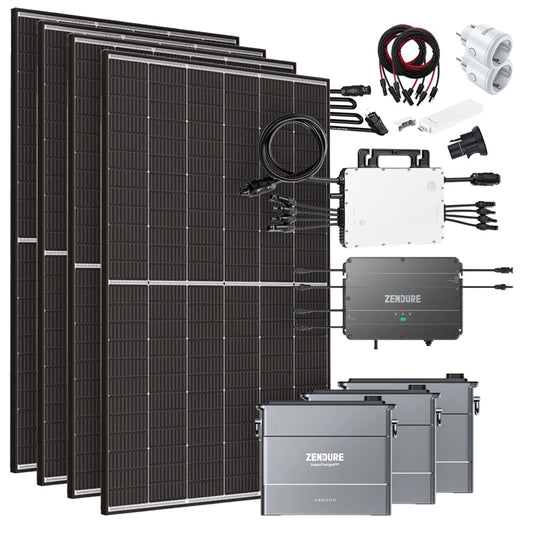 Offgridtec Solaranlage 5,76 kWh 1720W HM-1500 DTU-WLite Trina Vertex-S 430 Mini-PV Hausnetz-Einspeisung