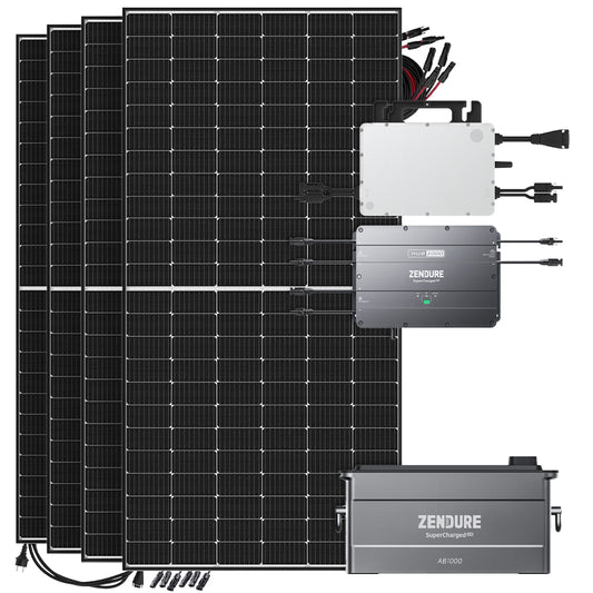 Offgridtec SolarFlow 960Wh 1920W HMS-800W-2T Balkonkraftwerk Bifazial Black Frame - 5m Anschlusskabel