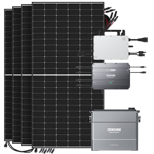 Offgridtec SolarFlow 1,92kWh 1920W HMS-800W-2T Balkonkraftwerk Bifazial Black Frame - 5m Anschlusskabel