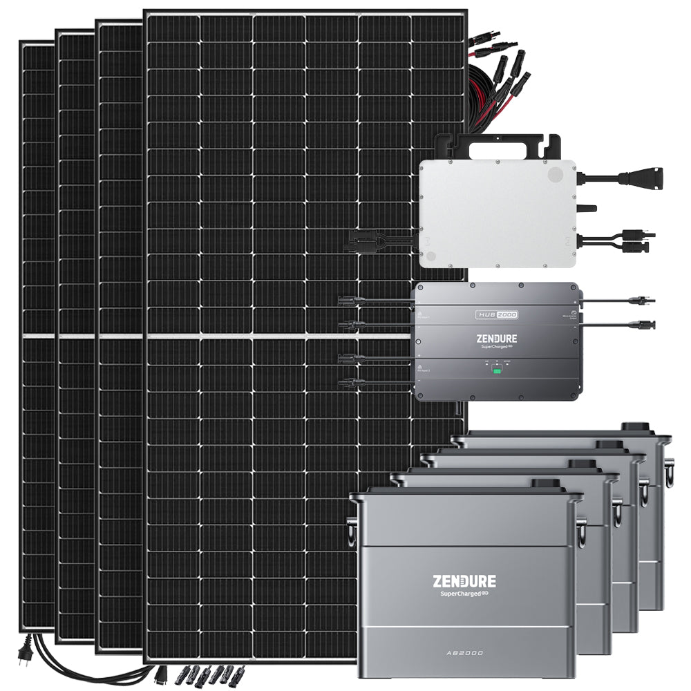 Offgridtec SolarFlow 7,68kWh 1920W HMS-800W-2T Balkonkraftwerk Bifazial Black Frame - 5m Anschlusskabel