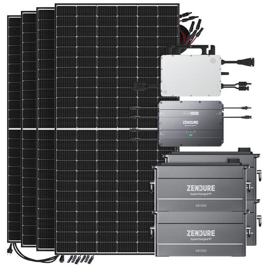 Offgridtec SolarFlow 3,84kWh 1920W HMS-1000-2T Balkonkraftwerk Bifazial Black Frame - 5m Anschlusskabel