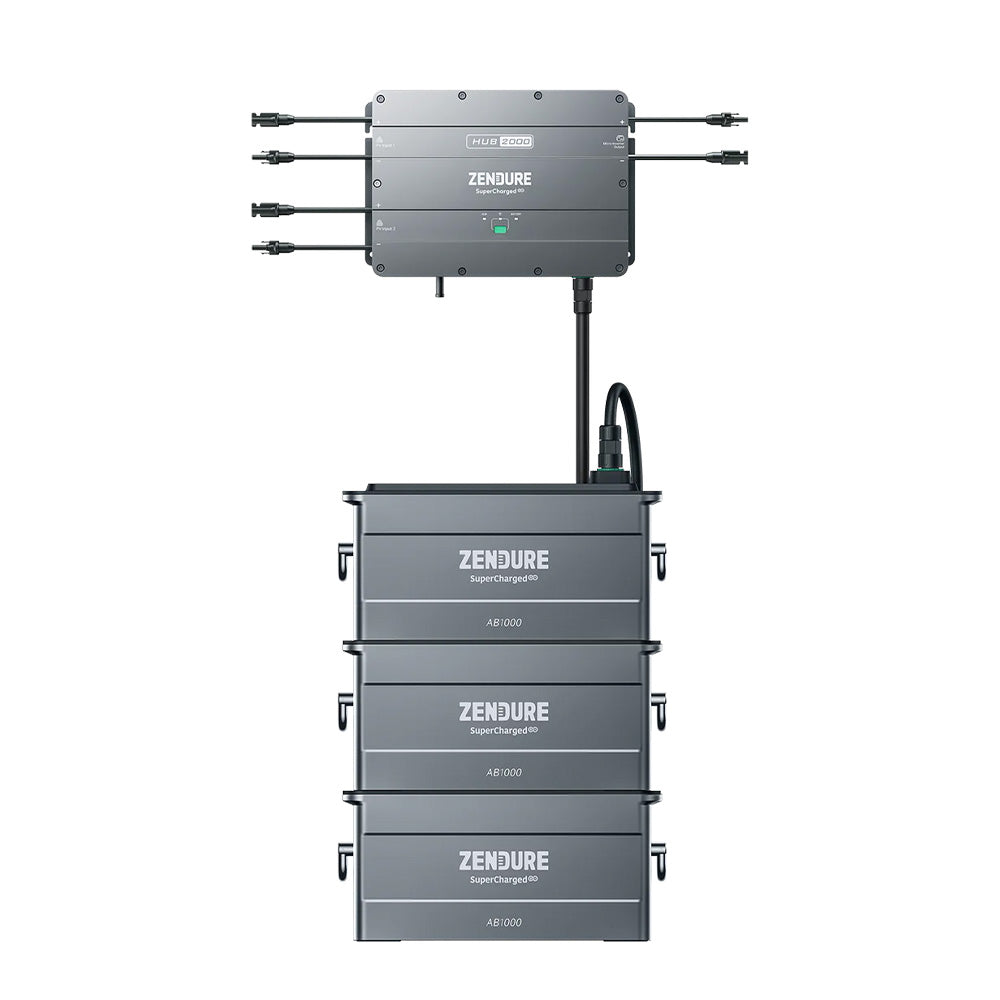 Zendure SolarFlow Set 2,88kWh Smart PV Hub 2000 mit 3x AB1000 Erweiterungsbatterie