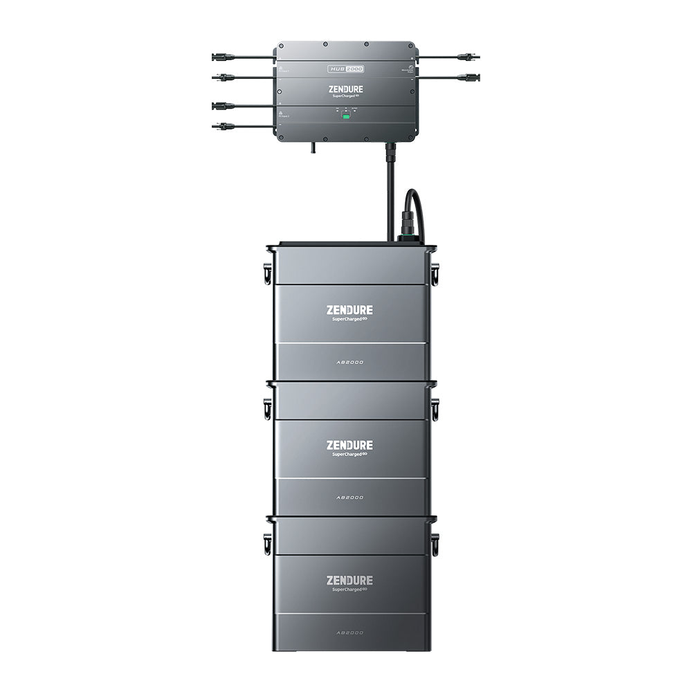 Zendure SolarFlow Set 5,76kWh Smart PV Hub 2000 mit 3x AB2000 Erweiterungsbatterie