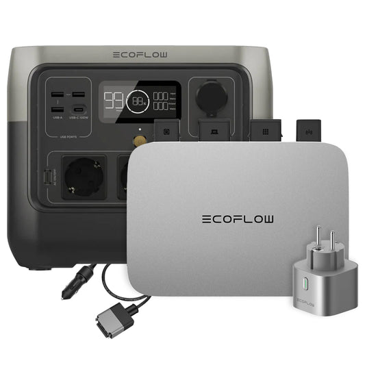 EcoFlow Powerstream 600W-System - River 2 Pro Powerstation inkl. Smart-Steckdose