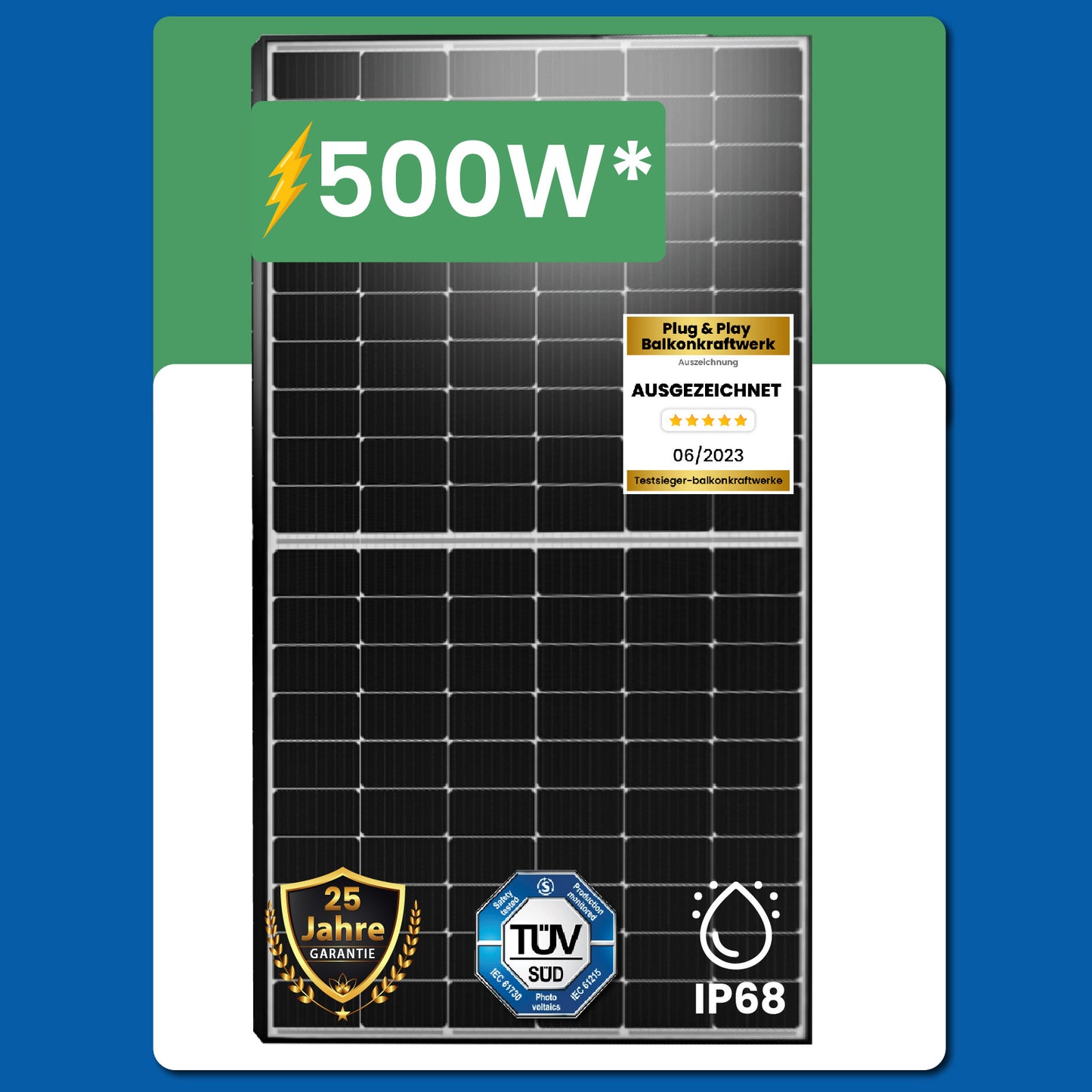 EPP Solarmodul 682X500W M10 HIEFF Twin Mono Schwarz / Silber Photovoltaik Solarpanel Container