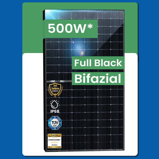 Solarmodul 500W Bifazial Glas-Glas Photovoltaik Solarpanel