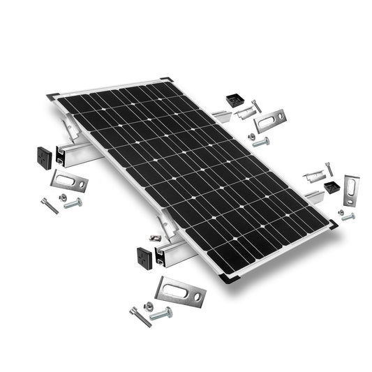 Befestigungskit mit Stockschrauben für Schrägdachmontage 1 Solarpanel Rahmenhöhe 35mm