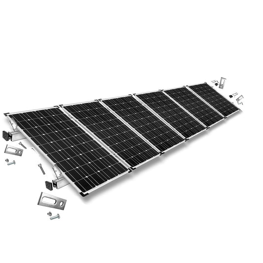 Befestigungskit mit Stockschrauben für Schrägdachmontage 6 Solarpanels Rahmenhöhe 40mm