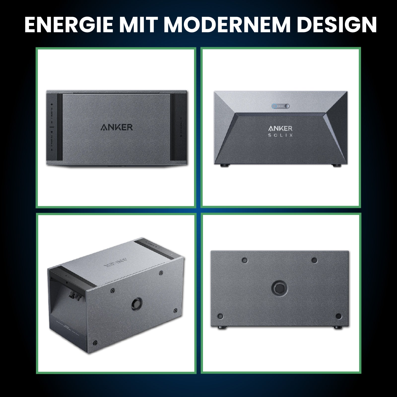 860W Balkonkraftwerk Set inkl. 2x430W Bifaziale Solarmodule, Anker SOLIX Solarbank E1600 Solarspeicher, 10m Schukostecker und Neu Generation Upgradefähiger Deye 800W WIFI Wechselrichter mit Relais - STROMDAO / Corrently