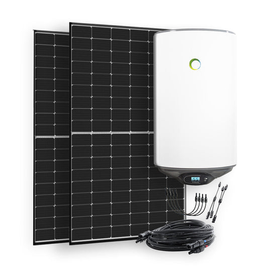 880W Solaranlage mit 80l Fothermo Boiler zur Warmwasseraufbereitung für Garten und Wohnmobil - STROMDAO / Corrently