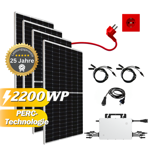 Solaranlage Komplettset 2kW Hoymiles und 4x Canadian 550Wp, Speicher optional