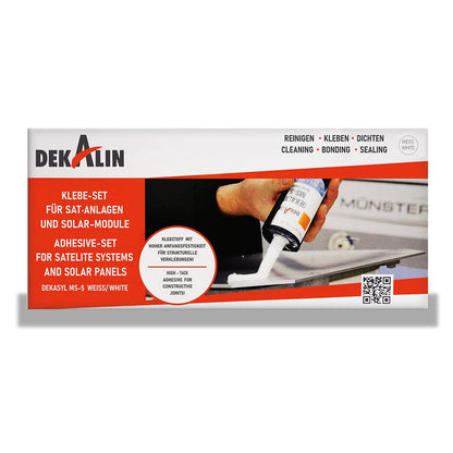 Klebeset Dekalin 6270134 DEKAsyl MS-5 weiß 290ml Kraftkleber / Dekavator / Wollwischer / Reinigungstuch